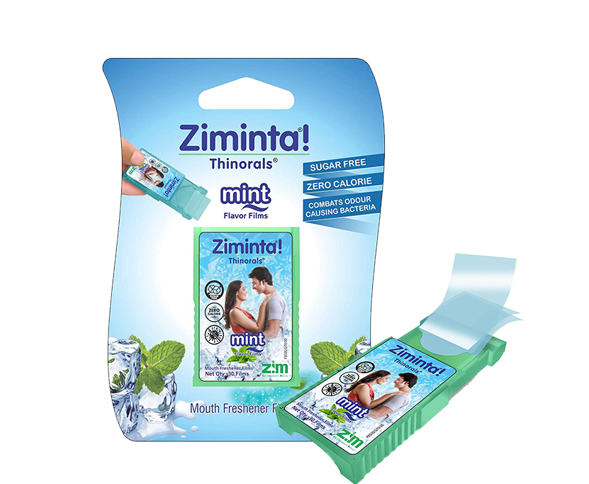 Mint Flavour Mouth Freshener Strips - Ziminta